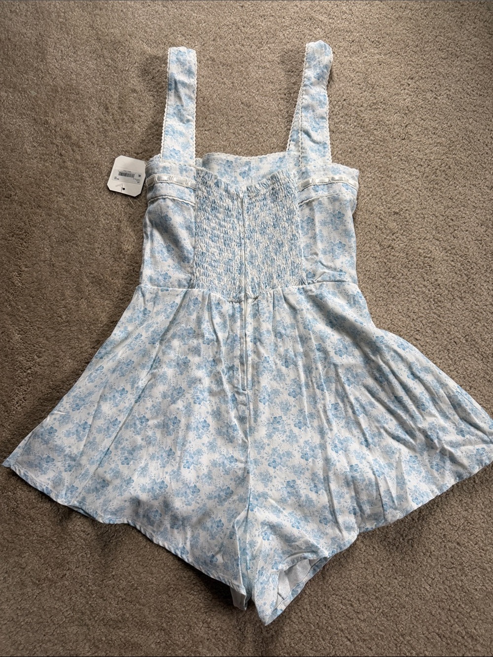 Altar'd State Blue Floral Romper - Picture 3 of 4